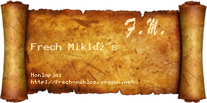 Frech Miklós névjegykártya