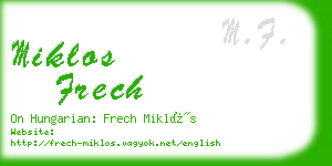 miklos frech business card